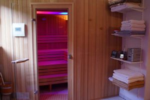 Zimmerei Hasenfratz - Referenzen - Bio-Sauna mit Farblichtgerät
