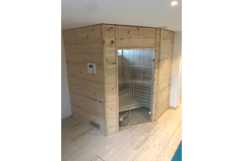 Sauna mit Bio-Ofen